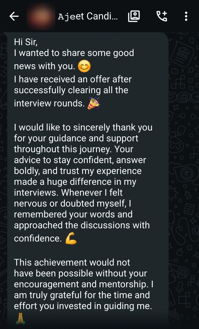 I have received an offer after successfully clearing all the interview rounds. 🎉